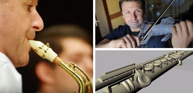 3D printed instruments, including saxophone
